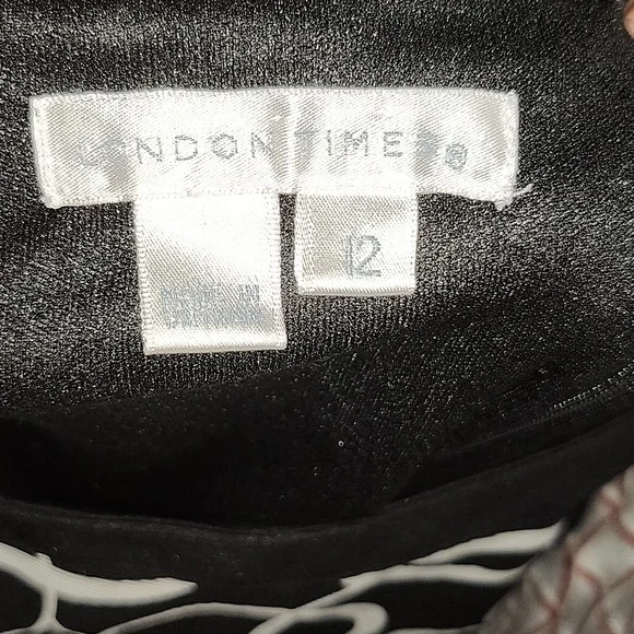 🎉HPx2🎉 London Times Black+White Sleeveless Dress - Picture 2 of 5